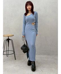 EVRIS（エヴリス）の「カッティングリブロングワンピース（ワンピース）」