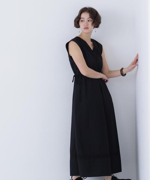 N.（N. Natural Beauty Basic）（エヌエヌナチュラルビューティーベーシック）の「ピンタックレースワンピース（ワンピース・レディース・ブラック/オフホワイト/レッド・FREE）」の8枚目の写真