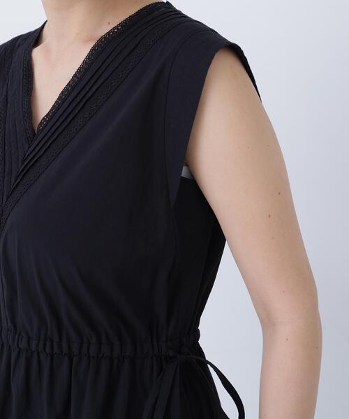 N.（N. Natural Beauty Basic）（エヌエヌナチュラルビューティーベーシック）の「ピンタックレースワンピース（ワンピース・レディース・ブラック/オフホワイト/レッド・FREE）」の17枚目の写真