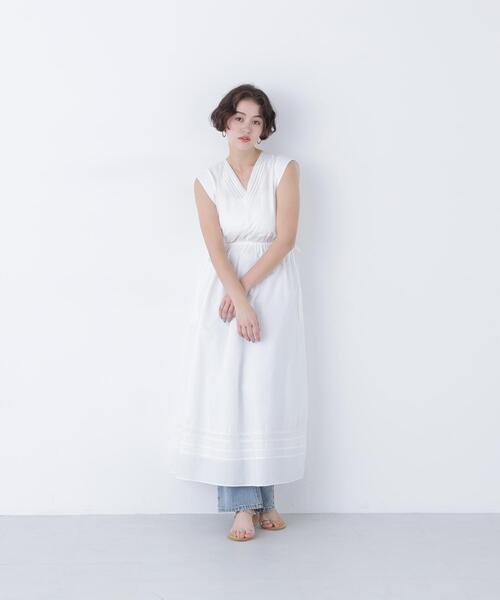 N.（N. Natural Beauty Basic）（エヌエヌナチュラルビューティーベーシック）の「ピンタックレースワンピース（ワンピース・レディース・ブラック/オフホワイト/レッド・FREE）」の14枚目の写真