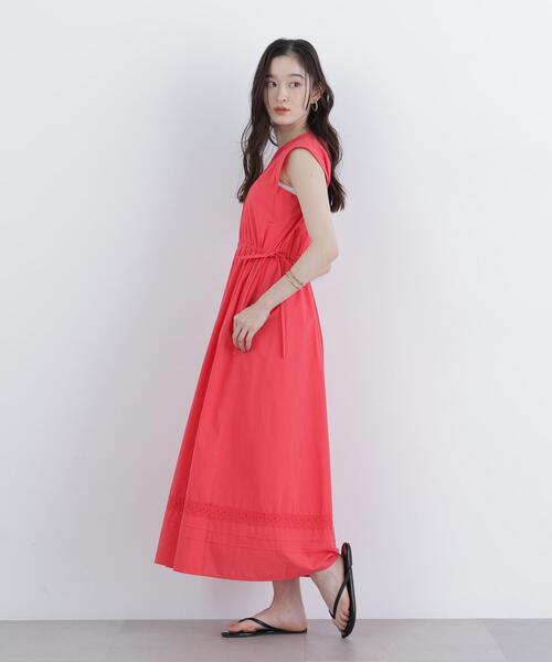 N.（N. Natural Beauty Basic）（エヌエヌナチュラルビューティーベーシック）の「ピンタックレースワンピース（ワンピース・レディース・ブラック/オフホワイト/レッド・FREE）」の20枚目の写真
