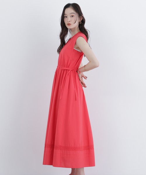 N.（N. Natural Beauty Basic）（エヌエヌナチュラルビューティーベーシック）の「ピンタックレースワンピース（ワンピース・レディース・ブラック/オフホワイト/レッド・FREE）」の10枚目の写真