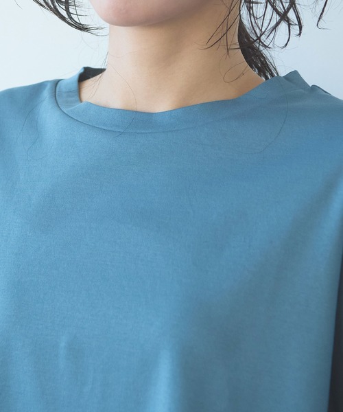 yuni(ユニ )の「high count/C baloon sleeves プルオーバー(Tシャツ/カットソー・レディース・ブルー/ベージュ・FREE)」の13枚目の写真