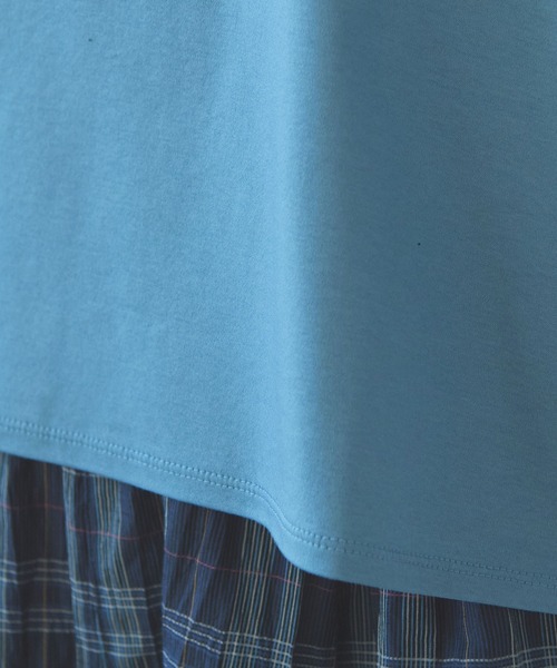 yuni(ユニ )の「high count/C baloon sleeves プルオーバー(Tシャツ/カットソー・レディース・ブルー/ベージュ・FREE)」の15枚目の写真