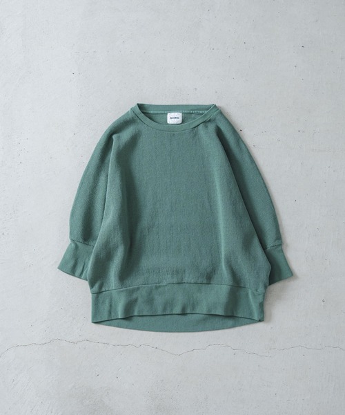 quadro(クオドロ)の「エメラルド変形ワッフル7分袖ドルマンプルオーバー(Tシャツ/カットソー・レディース・キナリ/チャコール/ブルーグレー/グリーン・FREE)」の4枚目の写真