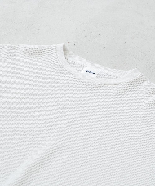 quadro(クオドロ)の「エメラルド変形ワッフル7分袖ドルマンプルオーバー(Tシャツ/カットソー・レディース・キナリ/チャコール/ブルーグレー/グリーン・FREE)」の9枚目の写真