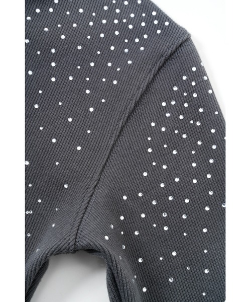 SupBaby by SUPPLIER（サプベイビーバイサプライヤー）の「ジップフーディ｜Sparkle Rhinestone Zip Hoodie｜SupBaby by SUPPLIER（パーカー・レディース・ホワイト/スミクロ・ONE SIZE）」の7枚目の写真