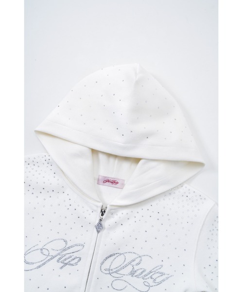 SupBaby by SUPPLIER（サプベイビーバイサプライヤー）の「ジップフーディ｜Sparkle Rhinestone Zip Hoodie｜SupBaby by SUPPLIER（パーカー・レディース・ホワイト/スミクロ・ONE SIZE）」の14枚目の写真