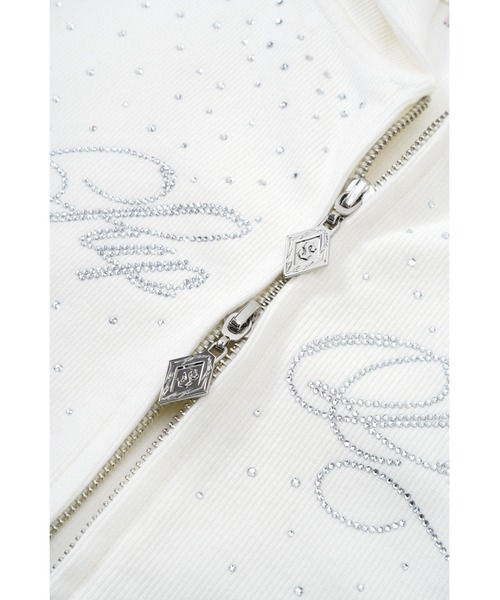SupBaby by SUPPLIER（サプベイビーバイサプライヤー）の「ジップフーディ｜Sparkle Rhinestone Zip Hoodie｜SupBaby by SUPPLIER（パーカー・レディース・ホワイト/スミクロ・ONE SIZE）」の17枚目の写真