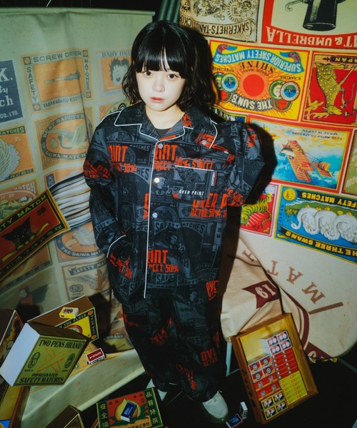 over print(オーバープリント)の「overprint/オーバープリント/LOUNGE SHIRT/日本燐寸工業会(シャツ/ブラウス・レディース・ブラック・M/L/XL)」の5枚目の写真