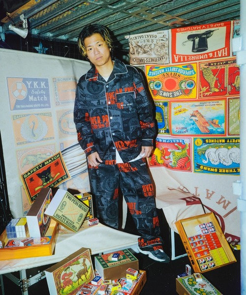over print(オーバープリント)の「overprint/オーバープリント/LOUNGE SHIRT/日本燐寸工業会(シャツ/ブラウス・レディース・ブラック・M/L/XL)」の7枚目の写真