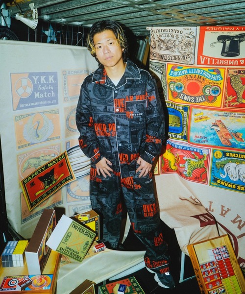 over print(オーバープリント)の「overprint/オーバープリント/LOUNGE SHIRT/日本燐寸工業会(シャツ/ブラウス・レディース・ブラック・M/L/XL)」の8枚目の写真
