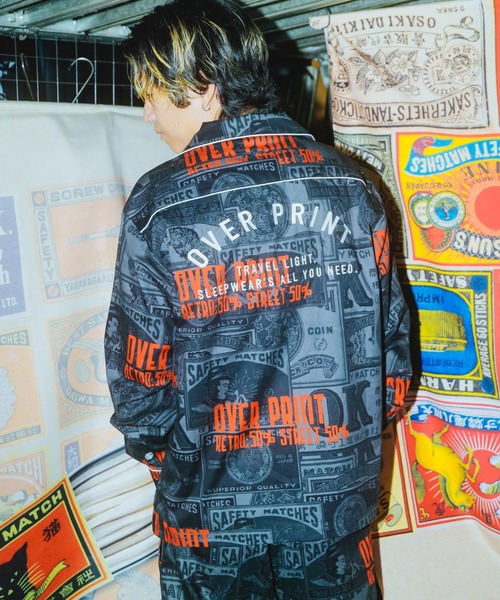 over print(オーバープリント)の「overprint/オーバープリント/LOUNGE SHIRT/日本燐寸工業会(シャツ/ブラウス・レディース・ブラック・M/L/XL)」の10枚目の写真