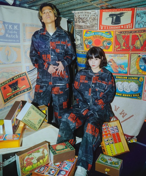 over print(オーバープリント)の「overprint/オーバープリント/LOUNGE SHIRT/日本燐寸工業会(シャツ/ブラウス・レディース・ブラック・M/L/XL)」の12枚目の写真