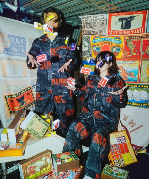 over print(オーバープリント)の「overprint/オーバープリント/LOUNGE SHIRT/日本燐寸工業会(シャツ/ブラウス・レディース・ブラック・M/L/XL)」の13枚目の写真