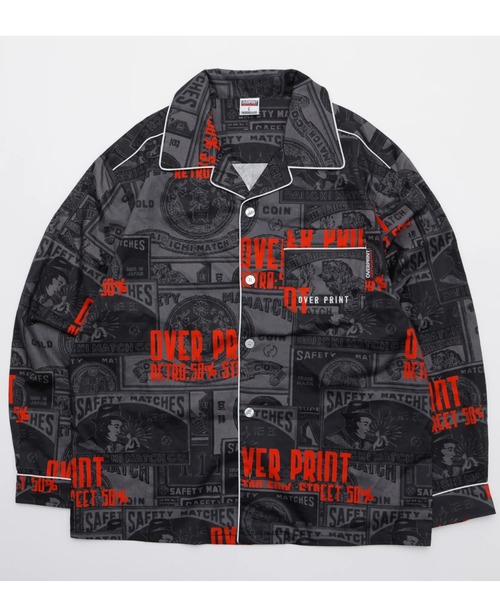 over print(オーバープリント)の「overprint/オーバープリント/LOUNGE SHIRT/日本燐寸工業会(シャツ/ブラウス・レディース・ブラック・M/L/XL)」の14枚目の写真