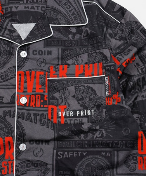 over print(オーバープリント)の「overprint/オーバープリント/LOUNGE SHIRT/日本燐寸工業会(シャツ/ブラウス・レディース・ブラック・M/L/XL)」の18枚目の写真