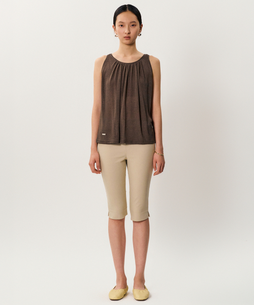 MAYVERU(メイバーユー)の「vinny linen sleeveless _ Brown(Tシャツ/カットソー・レディース・その他・FREE)」の2枚目の写真