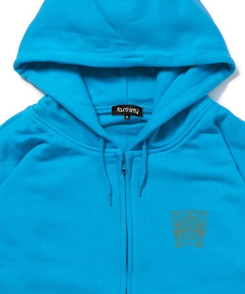 430（フォーサーティ）の「mpa4086- FLOWER MOVEMENT Z-U PARKA ジップパーカー(26-121)（パーカー・メンズ・グレー/サックスブルー/ブラック/グリーン/ホワイト/ネイビー・3/2/1/0）」の8枚目の写真