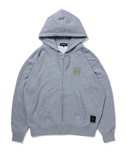 430（フォーサーティ）の「mpa4086- FLOWER MOVEMENT Z-U PARKA ジップパーカー(26-121)（パーカー・メンズ・グレー/サックスブルー/ブラック/グリーン/ホワイト/ネイビー・3/2/1/0）」の13枚目の写真