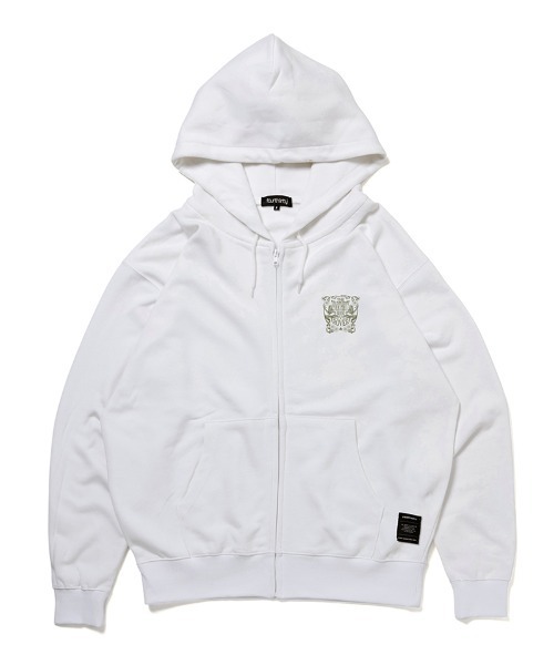 430（フォーサーティ）の「mpa4086- FLOWER MOVEMENT Z-U PARKA ジップパーカー(26-121)（パーカー・メンズ・グレー/サックスブルー/ブラック/グリーン/ホワイト/ネイビー・3/2/1/0）」の14枚目の写真