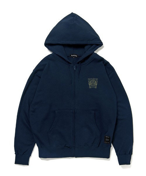 430（フォーサーティ）の「mpa4086- FLOWER MOVEMENT Z-U PARKA ジップパーカー(26-121)（パーカー・メンズ・グレー/サックスブルー/ブラック/グリーン/ホワイト/ネイビー・3/2/1/0）」の15枚目の写真