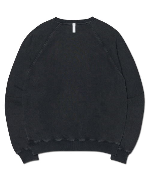 NOMANUAL（NOMANUAL）の「UNREFINED EMBLEM RAGLAN SWEATSHIRT - WASHED BLACK（スウェット・レディース・その他・LARGE/MEDIUM/X-LARGE/SMALL）」の4枚目の写真