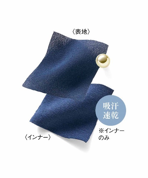 IEDIT（イディット）の「ＩＥＤＩＴ　インナーカットソー付きシックなボウタイブラウス（シャツ/ブラウス・レディース・ライトブルー/ネイビー/ホワイト・4L/3L/LL/L/M/S）」の4枚目の写真