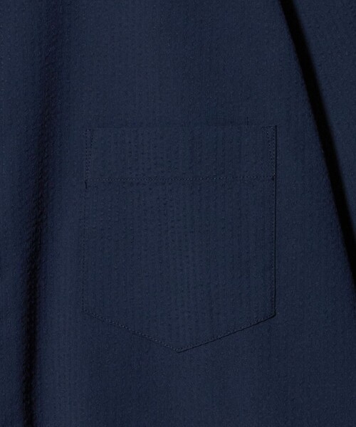 A DAY IN THE LIFE UNITED ARROWS（アデイインザライフユナイテッドアローズ）の「クールマックス サッカー レギュラーカラー７分袖シャツ-吸水速乾-＜A DAY IN THE LIFE＞（シャツ/ブラウス・メンズ・コバルトブルー/ライトブルー/ホワイト/ネイビー・L/XL/S/M）」の7枚目の写真
