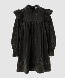 GANNI | Garment Dyed Cotton Mini Frill Dress(ワンピース)
