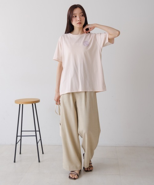 Bab(バブ)の「【S・Mサイズ展開】リネンライクウエストギャザーパンツ(その他パンツ・レディース・ピンク/ベージュ・MEDIUM)」の11枚目の写真