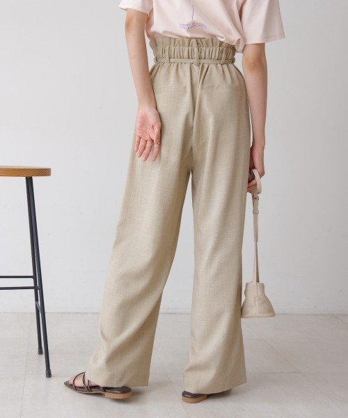 Bab(バブ)の「【S・Mサイズ展開】リネンライクウエストギャザーパンツ(その他パンツ・レディース・ピンク/ベージュ・MEDIUM)」の15枚目の写真