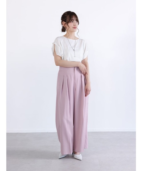 fifth(フィフス)の「【接触冷感】袖口折り返しデザインTシャツ(Tシャツ/カットソー・レディース・ホワイト/ブラック/ターコイズブルー・M)」の7枚目の写真