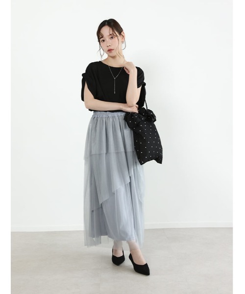 fifth(フィフス)の「【接触冷感】袖口折り返しデザインTシャツ(Tシャツ/カットソー・レディース・ホワイト/ブラック/ターコイズブルー・M)」の11枚目の写真