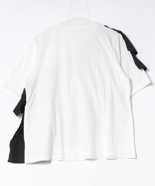 each(イーチ)の「アシメフリルデザイン半袖Tシャツ(Tシャツ/カットソー・レディース・ホワイト/グレー・FREE)」の7枚目の写真