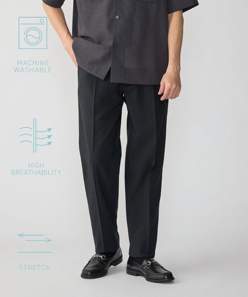 SHIPS(シップス)の「SHIPS:〈撥水/防しわ/洗濯機可能〉DOT AIR(R)スラックス(セットアップ対応)(スラックス・メンズ・ネイビー/チャコールグレー/ブラック・LARGE/MEDIUM/SMALL)」の2枚目の写真