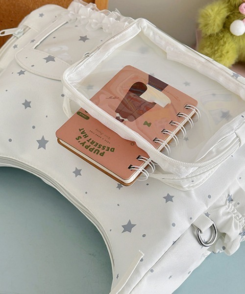 Miniministore(ミニミニストア)の「ショルダーバッグ 星柄 痛バッグ 推し活(ショルダーバッグ・レディース・ブラック/ホワイト・FREE)」の8枚目の写真