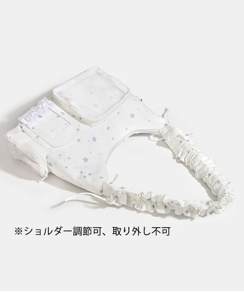 Miniministore(ミニミニストア)の「ショルダーバッグ 星柄 痛バッグ 推し活(ショルダーバッグ・レディース・ブラック/ホワイト・FREE)」の5枚目の写真