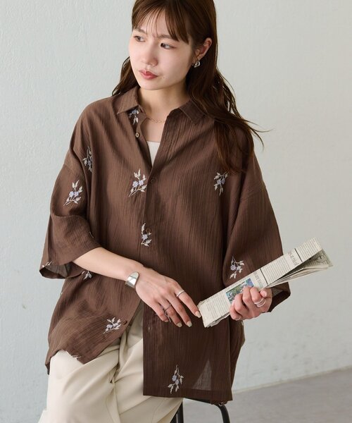 DISCOAT(ディスコート)の「【Enlude】モチーフ刺繍オーバーシャツ《ユニセックス》(シャツ/ブラウス・レディース・ブラック/ブラウン・FREE)」の17枚目の写真
