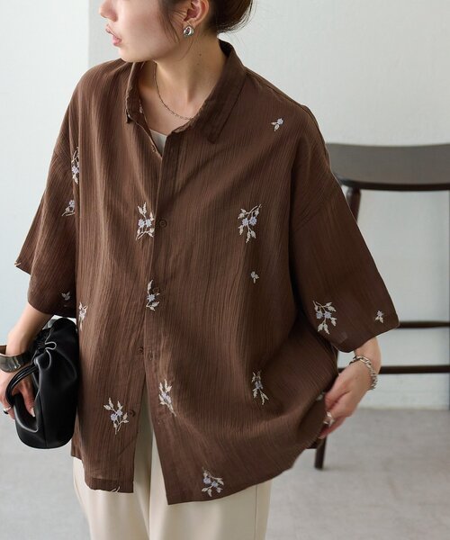 DISCOAT(ディスコート)の「【Enlude】モチーフ刺繍オーバーシャツ《ユニセックス》(シャツ/ブラウス・レディース・ブラック/ブラウン・FREE)」の18枚目の写真