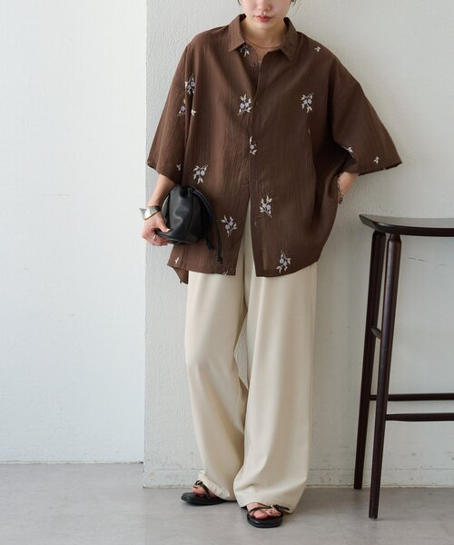 DISCOAT(ディスコート)の「【Enlude】モチーフ刺繍オーバーシャツ《ユニセックス》(シャツ/ブラウス・レディース・ブラック/ブラウン・FREE)」の20枚目の写真