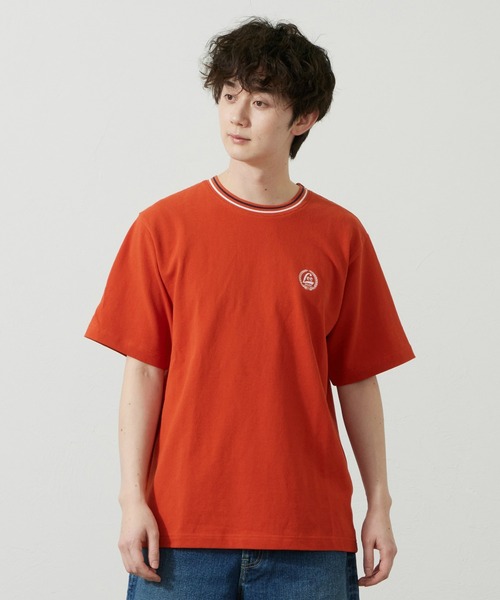 Lee(リー)の「Lee/リー ラインリブTシャツ カノコ素材(Tシャツ/カットソー・メンズ・オレンジ/ブルー/ホワイト/ブラック・SMALL/MEDIUM/LARGE/X-LARGE)」の4枚目の写真