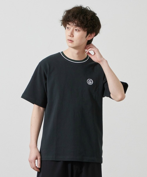 Lee(リー)の「Lee/リー ラインリブTシャツ カノコ素材(Tシャツ/カットソー・メンズ・オレンジ/ブルー/ホワイト/ブラック・SMALL/MEDIUM/LARGE/X-LARGE)」の2枚目の写真