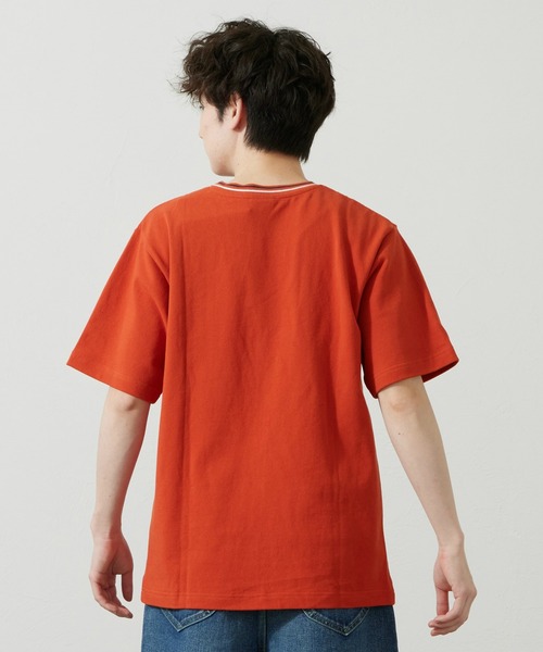 Lee(リー)の「Lee/リー ラインリブTシャツ カノコ素材(Tシャツ/カットソー・メンズ・オレンジ/ブルー/ホワイト/ブラック・SMALL/MEDIUM/LARGE/X-LARGE)」の21枚目の写真