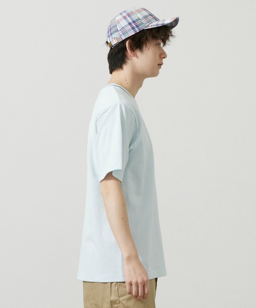 Lee(リー)の「Lee/リー ラインリブTシャツ カノコ素材(Tシャツ/カットソー・メンズ・オレンジ/ブルー/ホワイト/ブラック・SMALL/MEDIUM/LARGE/X-LARGE)」の13枚目の写真
