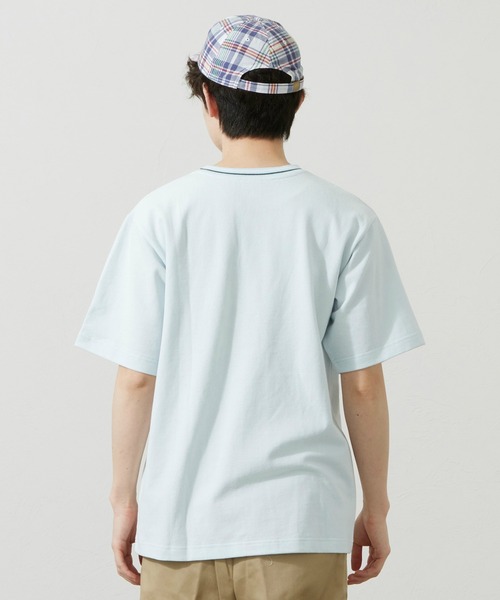 Lee(リー)の「Lee/リー ラインリブTシャツ カノコ素材(Tシャツ/カットソー・メンズ・オレンジ/ブルー/ホワイト/ブラック・SMALL/MEDIUM/LARGE/X-LARGE)」の12枚目の写真