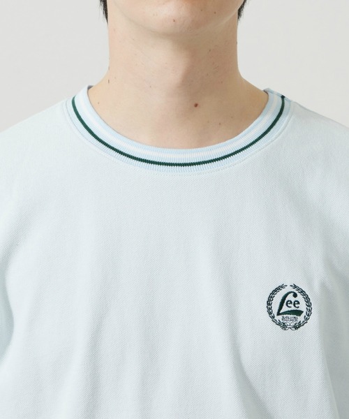 Lee(リー)の「Lee/リー ラインリブTシャツ カノコ素材(Tシャツ/カットソー・メンズ・オレンジ/ブルー/ホワイト/ブラック・SMALL/MEDIUM/LARGE/X-LARGE)」の11枚目の写真