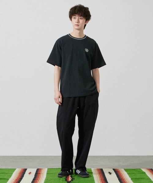 Lee(リー)の「Lee/リー ラインリブTシャツ カノコ素材(Tシャツ/カットソー・メンズ・オレンジ/ブルー/ホワイト/ブラック・SMALL/MEDIUM/LARGE/X-LARGE)」の7枚目の写真
