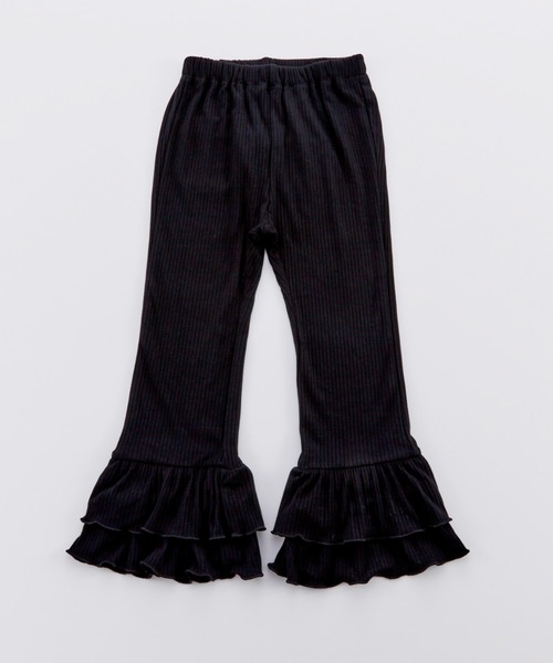 Ocean&Ground(オーシャン&グラウンド)の「フリルパンツ(スウェットパンツ・キッズ・ブラック/ベージュ・140/130/120/100/110)」の1枚目の写真