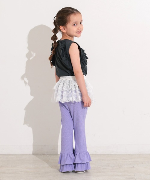 Ocean&Ground(オーシャン&グラウンド)の「フリルパンツ(スウェットパンツ・キッズ・ブラック/ベージュ・140/130/120/100/110)」の10枚目の写真